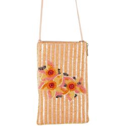 Bamboo Trading Floral Sequin Mini Pouch Crossbody Club Bag