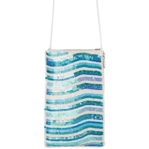 Bamboo Trading Sequin Wave Mini Pouch Crossbody Club