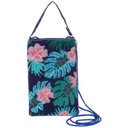 Bamboo Trading Co. Tropical Flower Crossbody Handbag