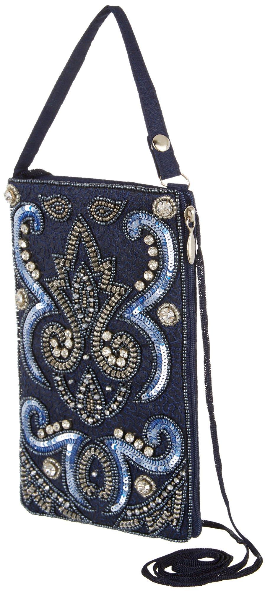 Black Flowers Bamboo Trading Company Cell Phone or Club Bag