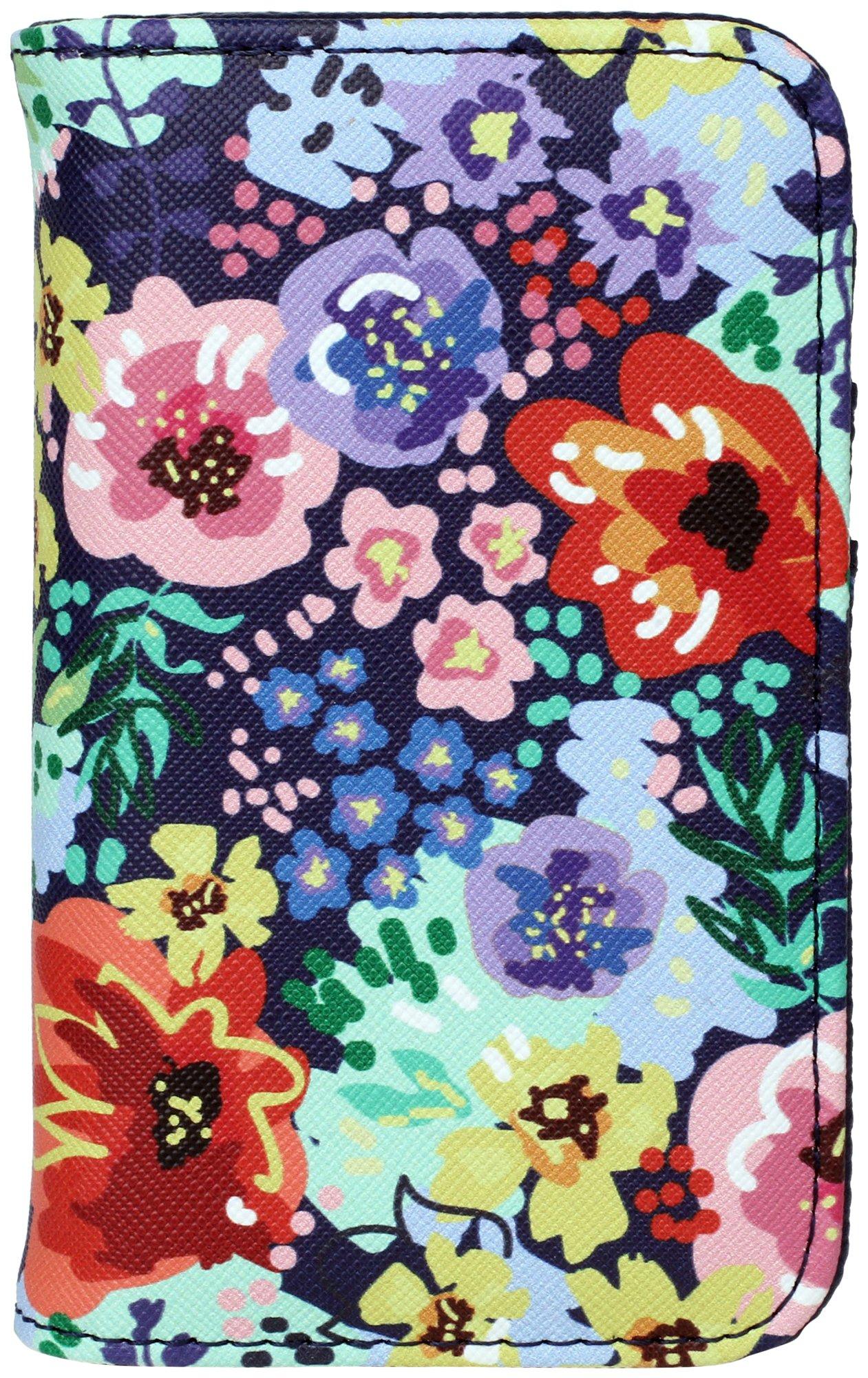 Buxton Floral Print Vegan Leather Snap Card Case