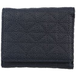 Buxton Quilted Solid Vegan Leather Medium Trifold Wallet