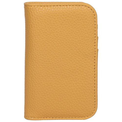 Buxton Solid Pebbled Vegan Leather Snap Card Case