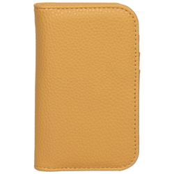 Solid Pebbled Vegan Leather Snap Card Case