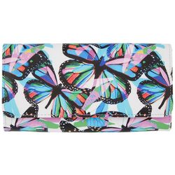 Buxton Bianca RFID Butterfly Print Vegan Leather Wallet
