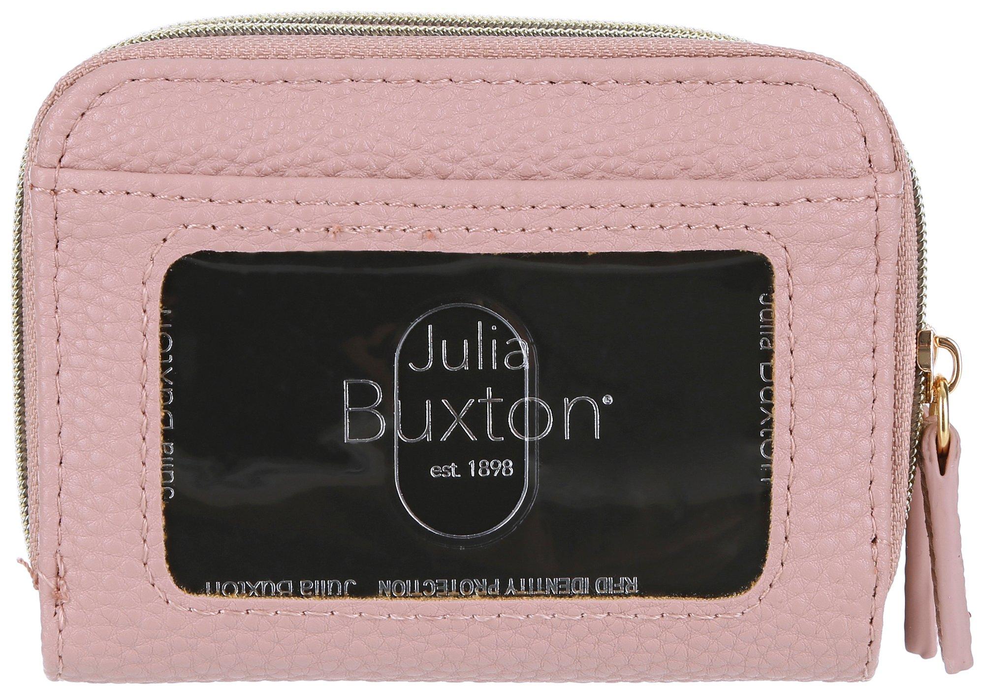 Buxton Pebbled Solid Color Vegan Leather Wizard Wallet