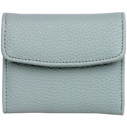 Buxton Solid Pebbled Vegan Leather Mini Trifold Wallet