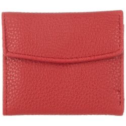 Buxton Pebbled Solid Vegan Leather Mini Trifold Wallet