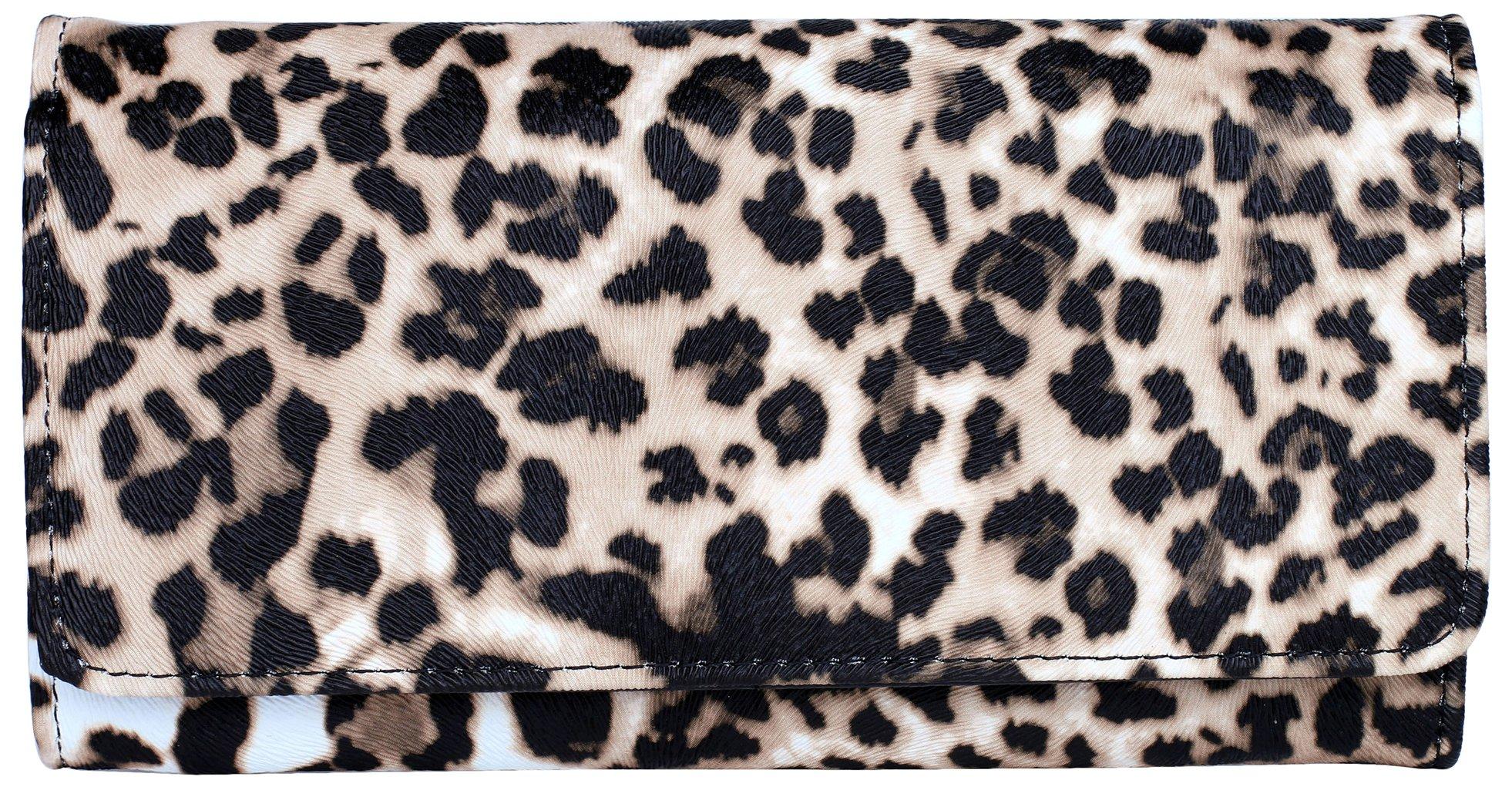 Bianca Leopard Print Vegan Leather RFID Wallet