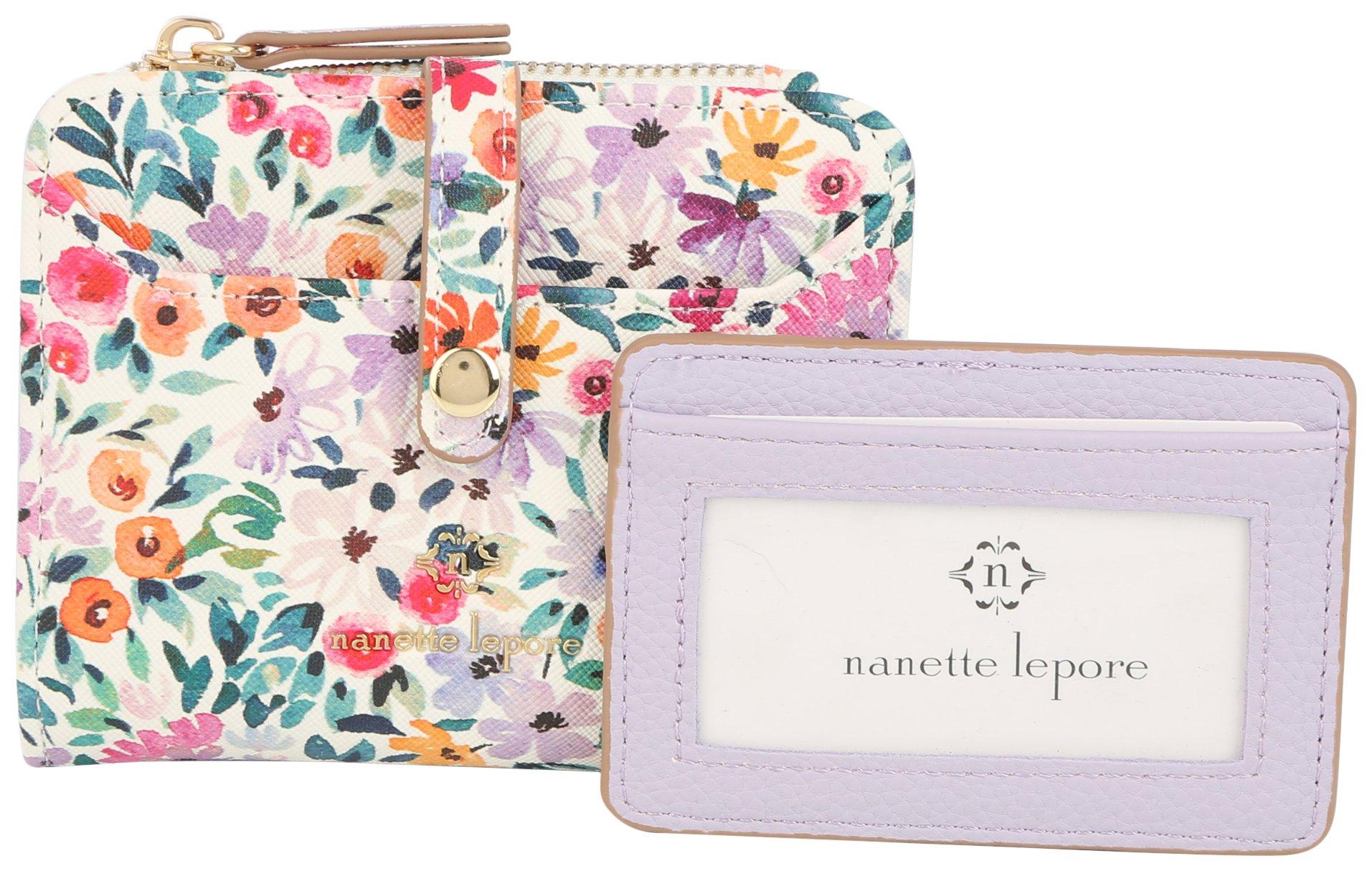 Nanette Lepore Liza Flower Print Bifold Wallet & Card Case