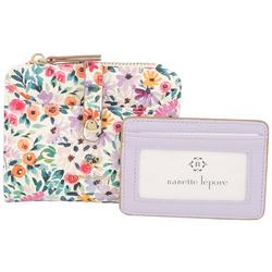 Liza Flower Print Bifold Wallet & Card Case
