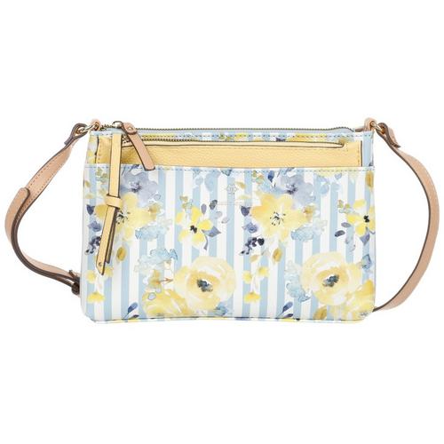Nanette Lepore Striped Floral Crossbody Bag & Bonus