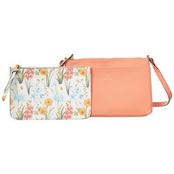 Nanette Lepore Mirabel Solid Crossbody Bag & Floral Clutch