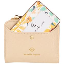 Liza Solid/Floral Bifold Wallet & Card Case