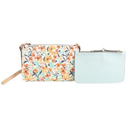 Nanette Lepore Mirabel Floral/Solid Crossbody Bag