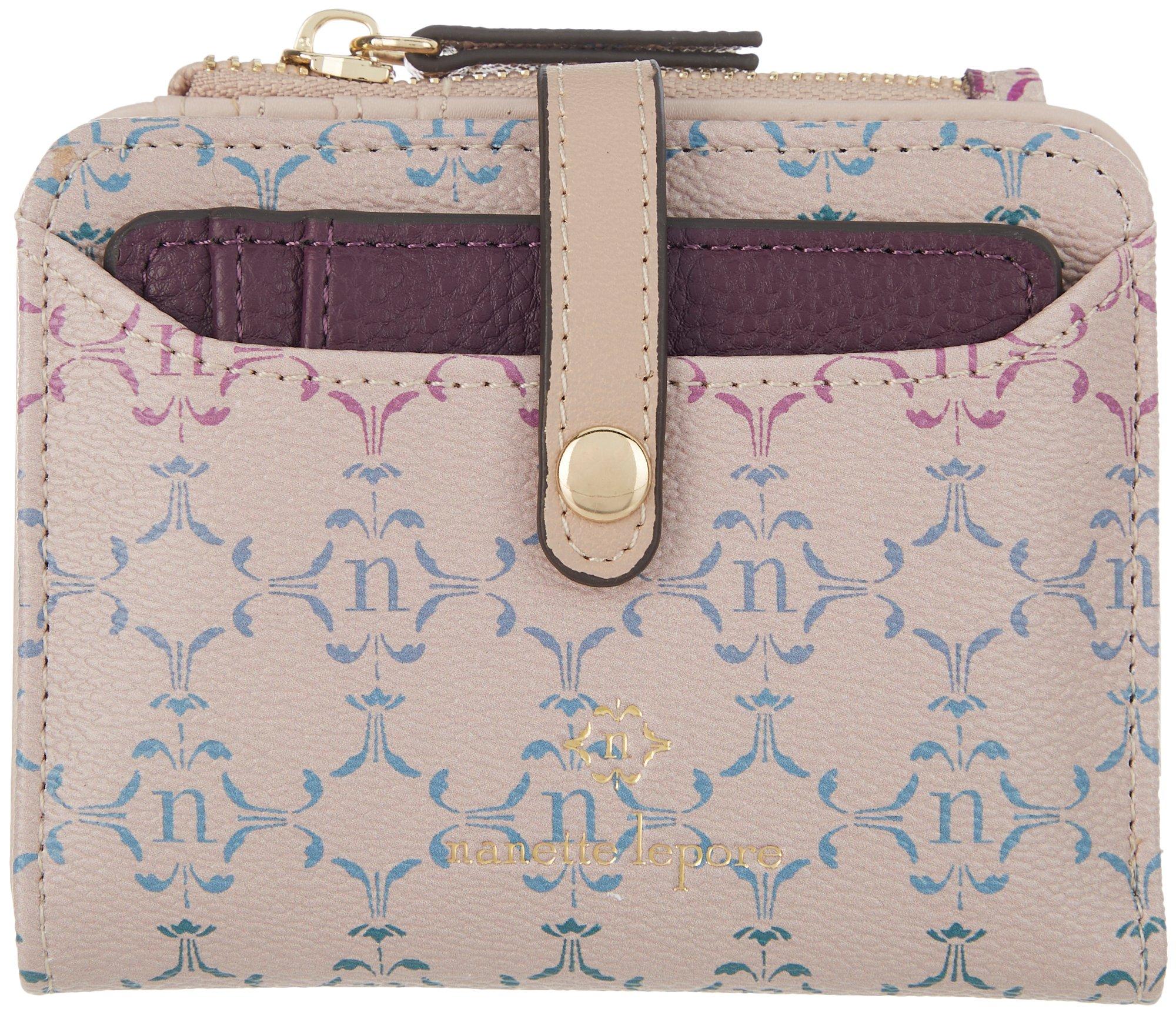 Nanette Lepore Liza Logo Print Bifold Wallet & Card Case