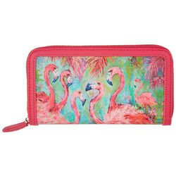 Leoma Lovegrove Flamingo Friends Print Zipper Wallet