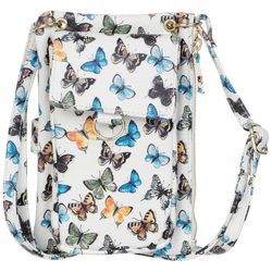 Mundi Butterfly Print Vegan Leather Mini Crossbody Bag