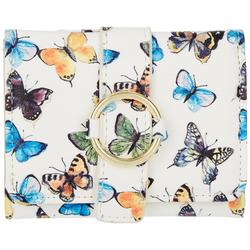 Anna O-Ring Butterfly Print RFID Vegan Leather Wallet