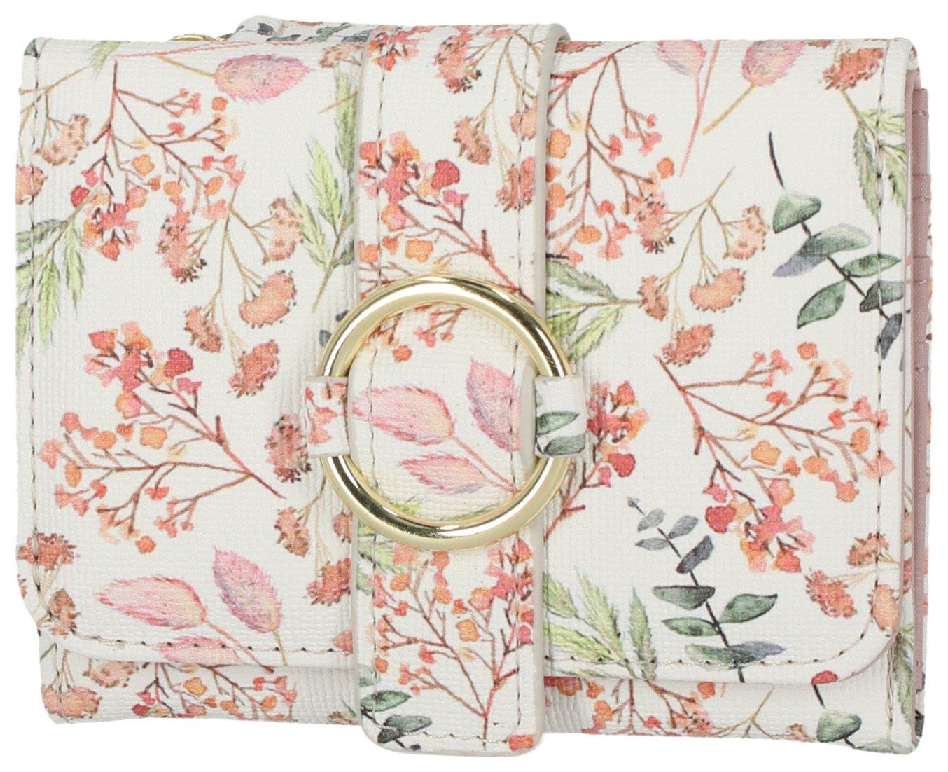 Anna O-Ring Floral Print RFID Vegan Leather Wallet