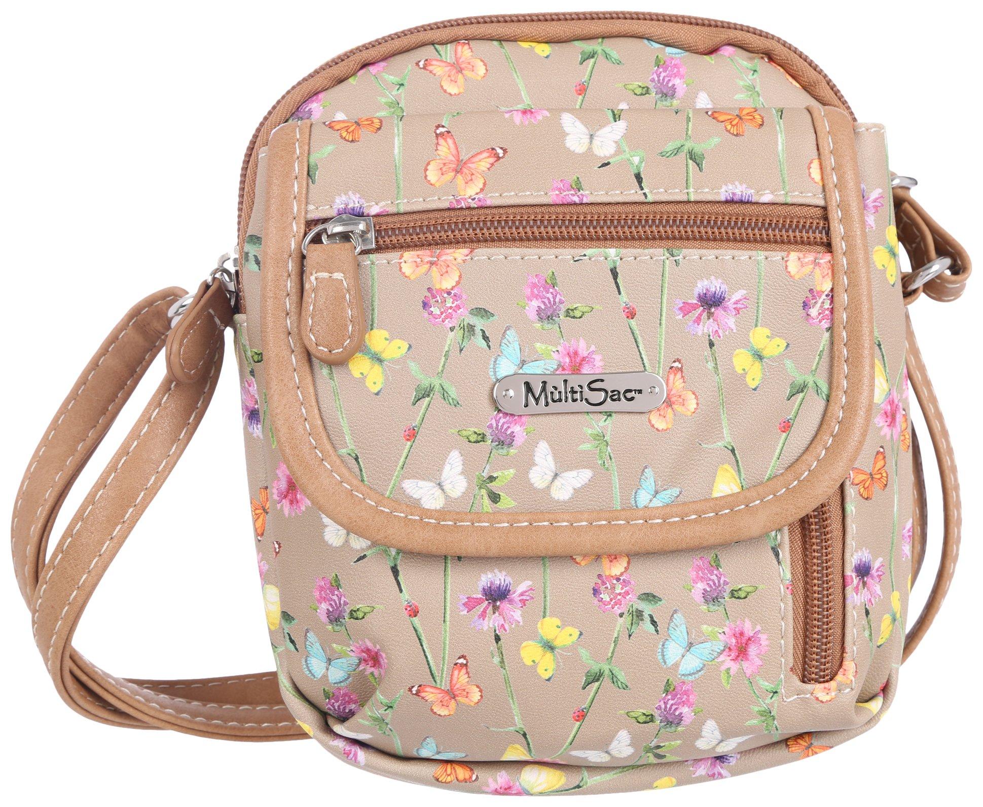 MultiSac Everest Butterfly Floral Mini Crossbody Handbag