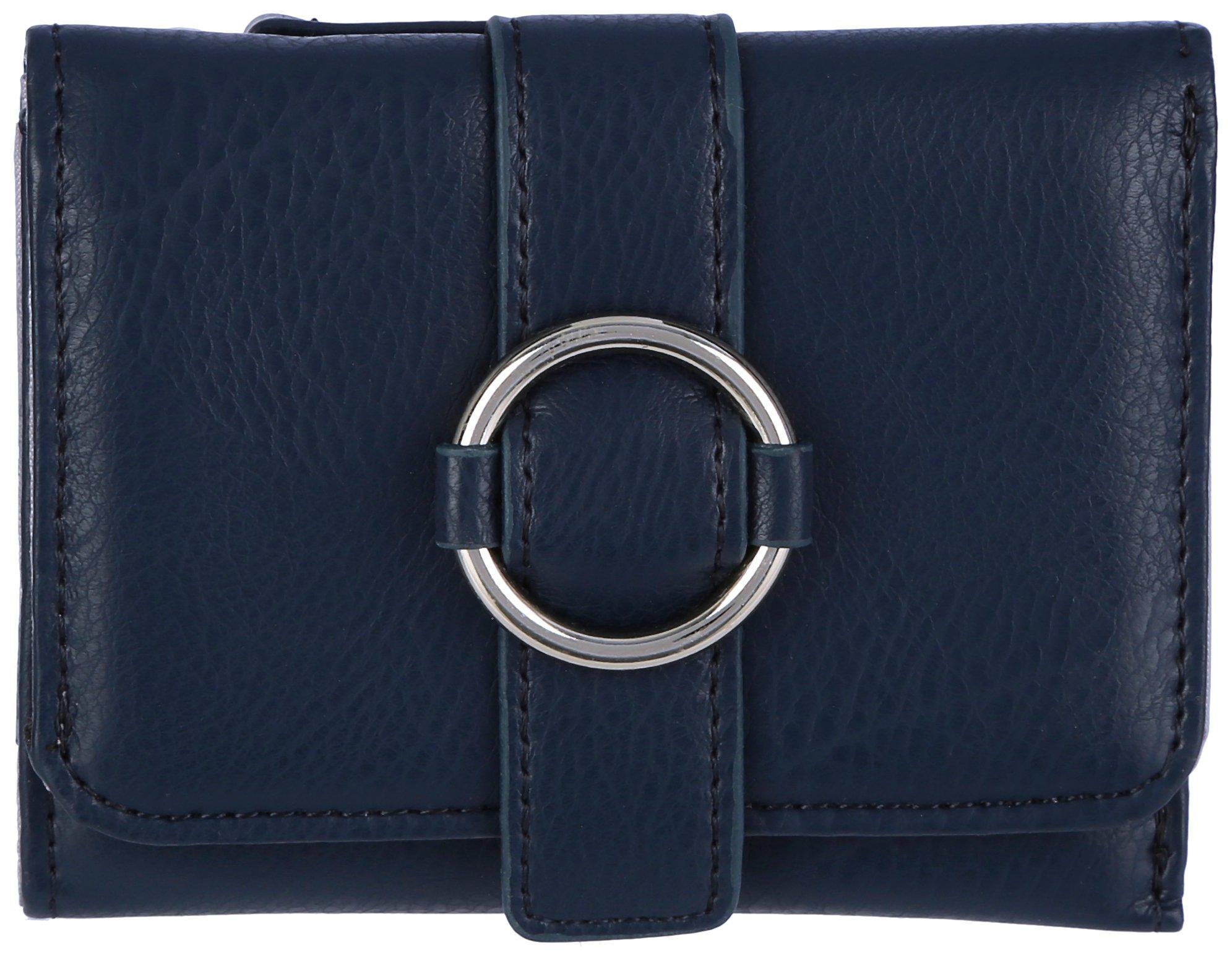 Anna Ring Solid Color Vegan Leather Wallet