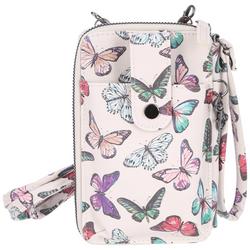 Jacqui Butterfly Print Wallet Wristlet Crossbody Bag
