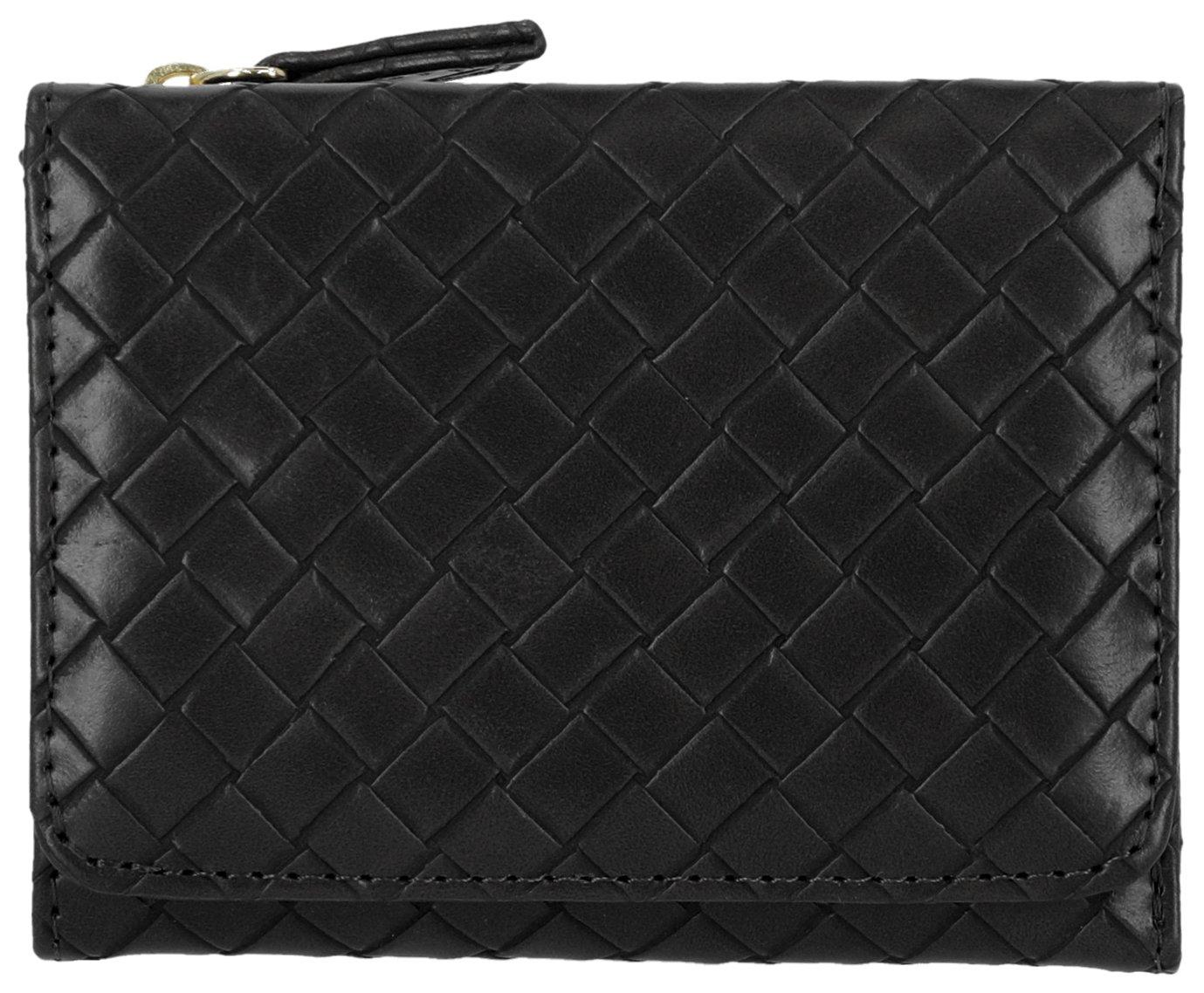 Anna Indexer Woven Texture RFID Solid Wallet