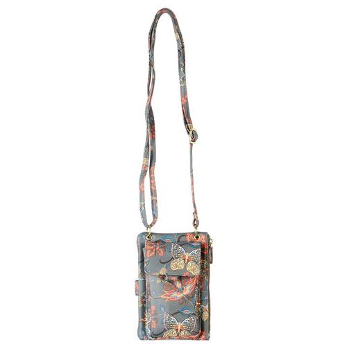 Mundi Floral Vegan Leather Mini Crossbody Bag