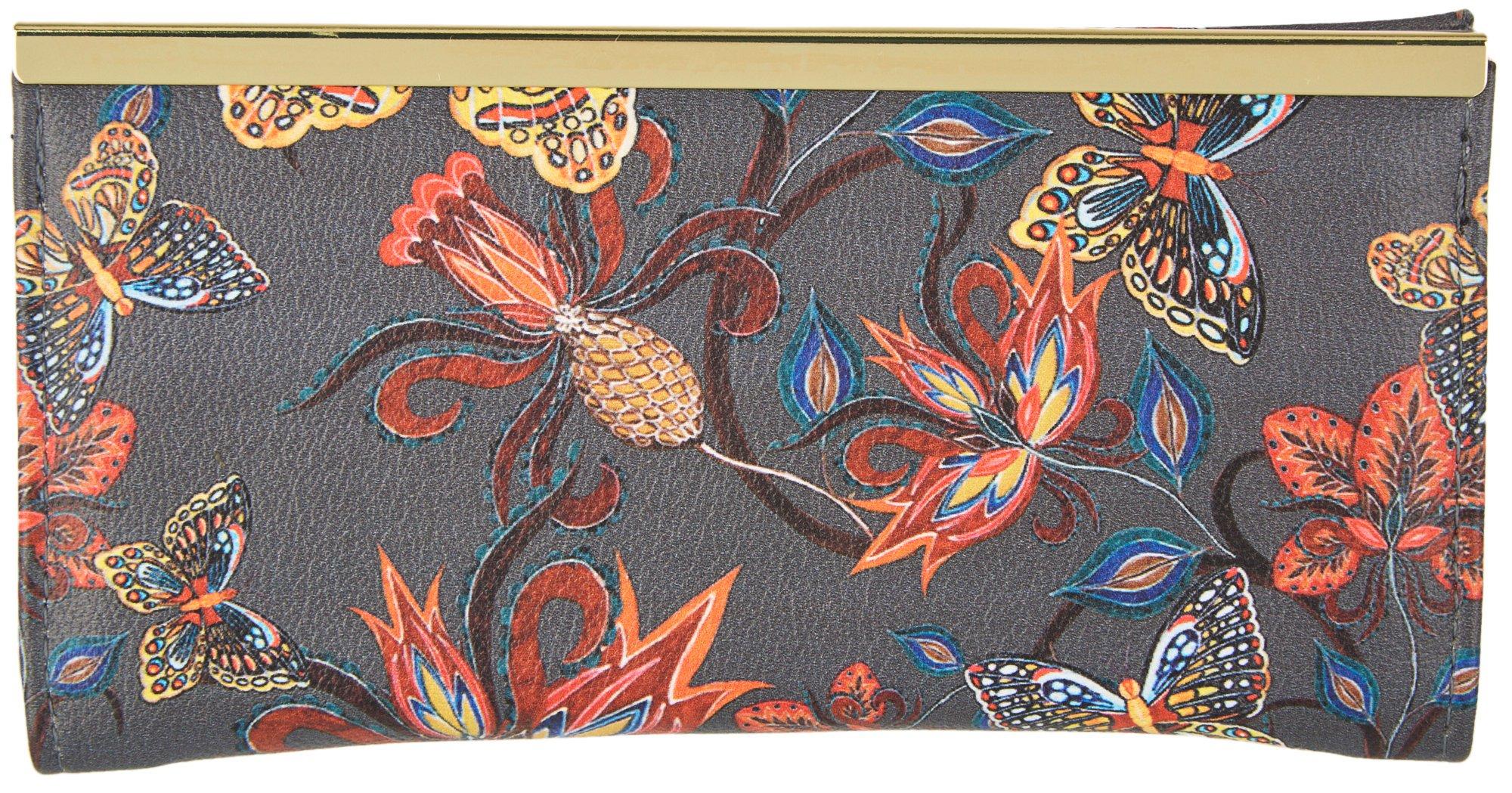 Mundi Slim Clutch Floral Vegan Leather Wallet