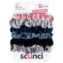 6-Pc. Solid Velvet Mini Scrunchies Set