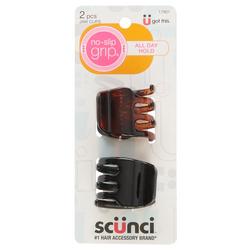 2-Pc. No-Slip Grip 3.5cm Hairstyling Jaw Clip Set