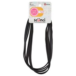 Scunci 4-Pc. Solid Color Narrow Headwrap Set
