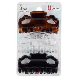 3-Pc. 6cm Hairstyling Jaw Clip Set