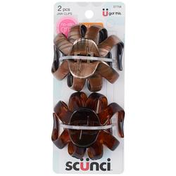 2-Pc. No-Slip Grip 6cm Hairstyling Jaw Clip Set