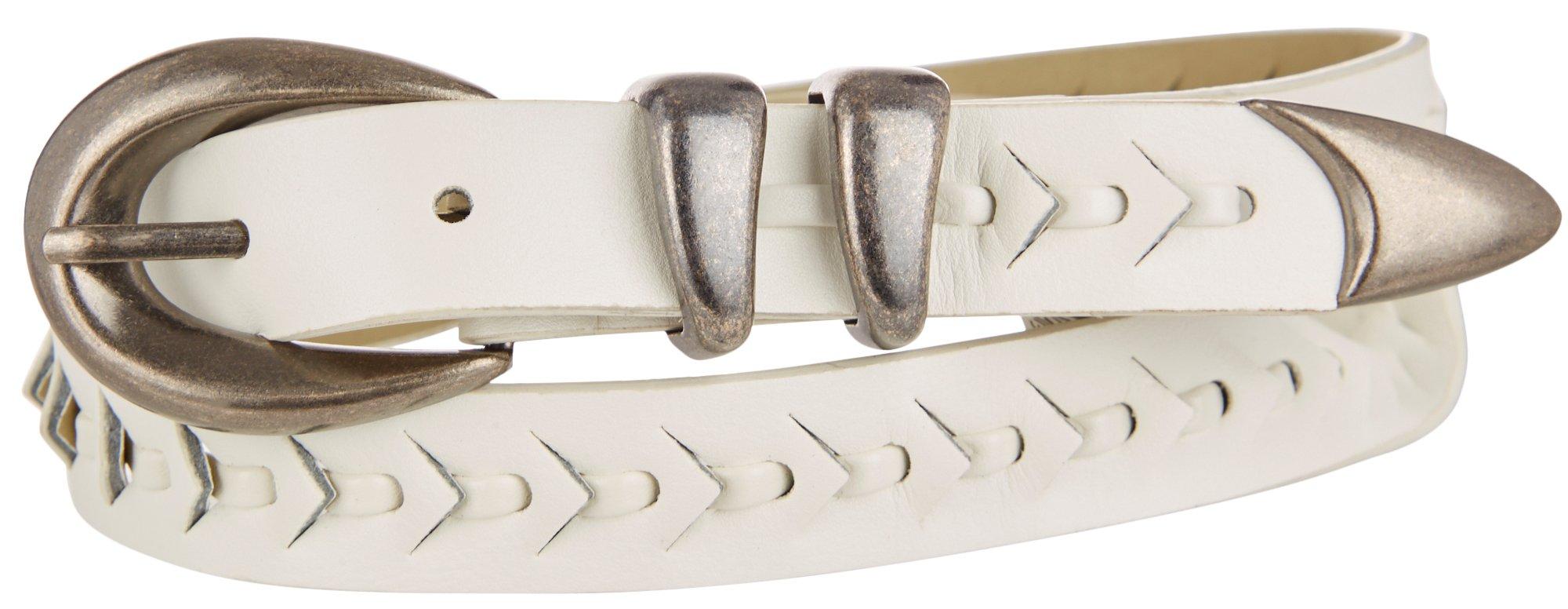 Twig & Arrow Womens Cut/Lace Vegan Leather Belt