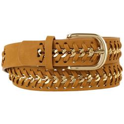 Womens Chain & Whip Stitch Belt