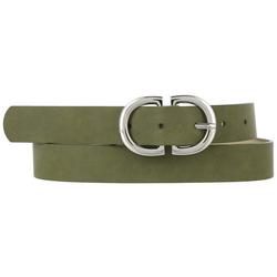 Womens 1 In. Solid Vegan Leather Belt
