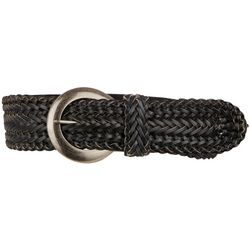 Twig & Arrow Womens Solid Color Braid Vegan Leather Belt