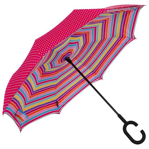 ShedRain UmbelievaBrella Dot & Stripe Print Umbrella