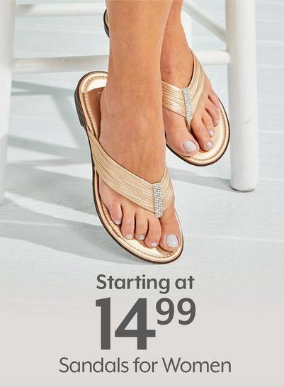 Starting at 14.99 Sandals for women