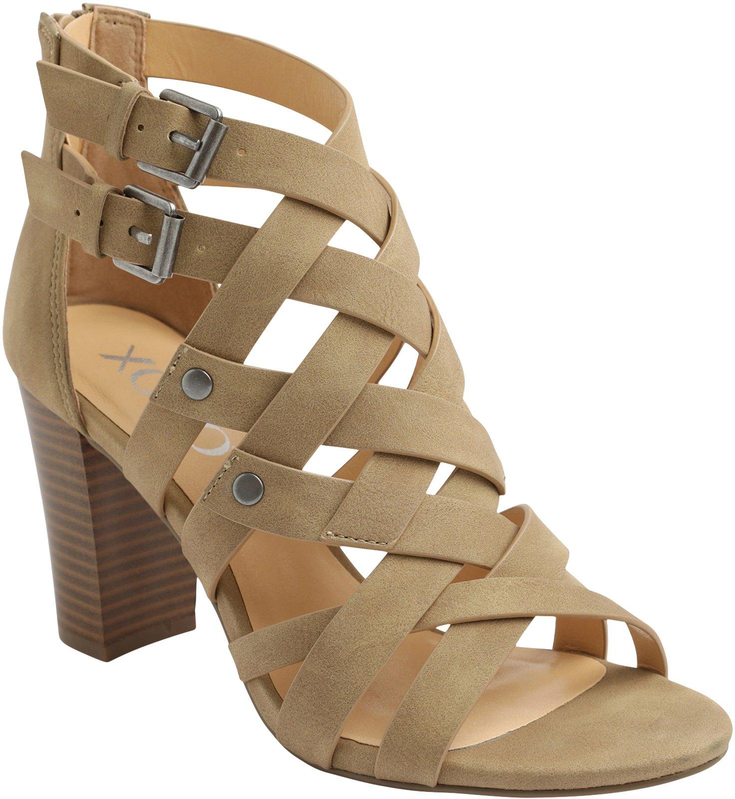 XOXO Womens Briannah Double Buckle Heels