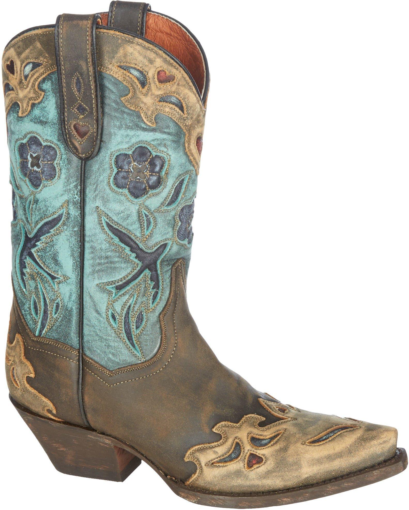 blue bird cowboy boots