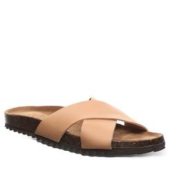 Womens Margarita Leather Footbed Sandals