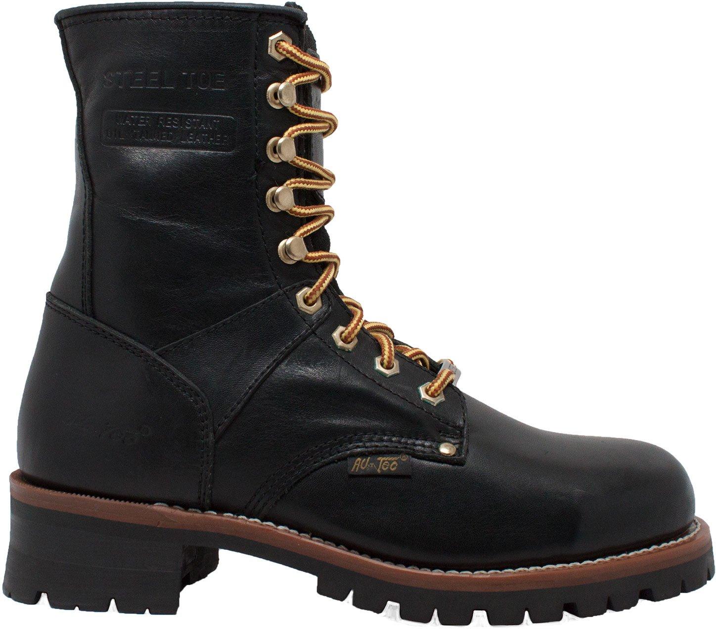 Mens 9'' Steel Toe Logger Boots