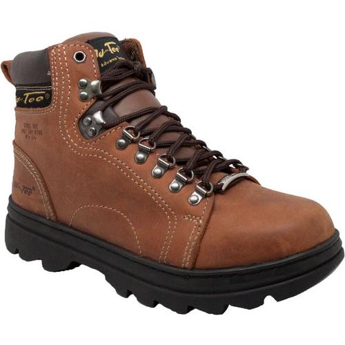 AdTec Mens 6'' Brown Steel Toe Hiking Boots