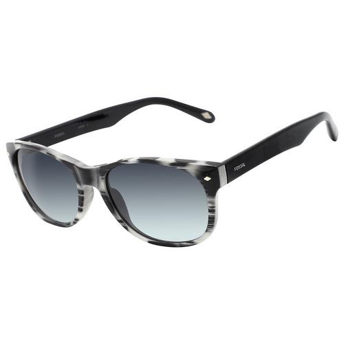 Fossil Womens Round Print/Solid Sunglasses