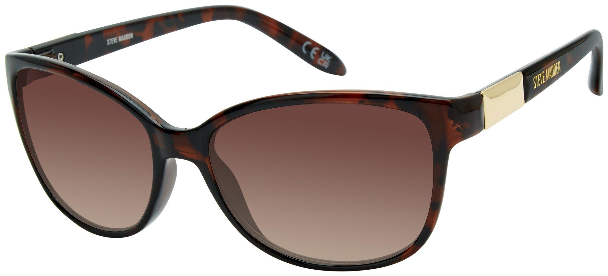 Steve Madden Womens Cateye Tortoise Sunglasses