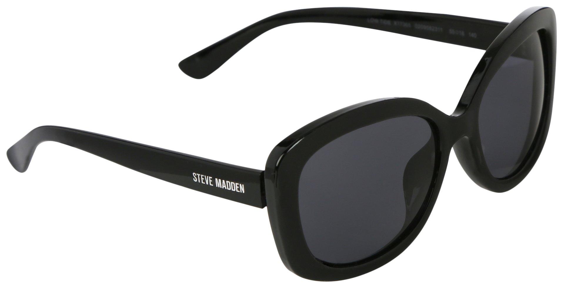 Steve Madden Womens Glossy Round Sunglasses