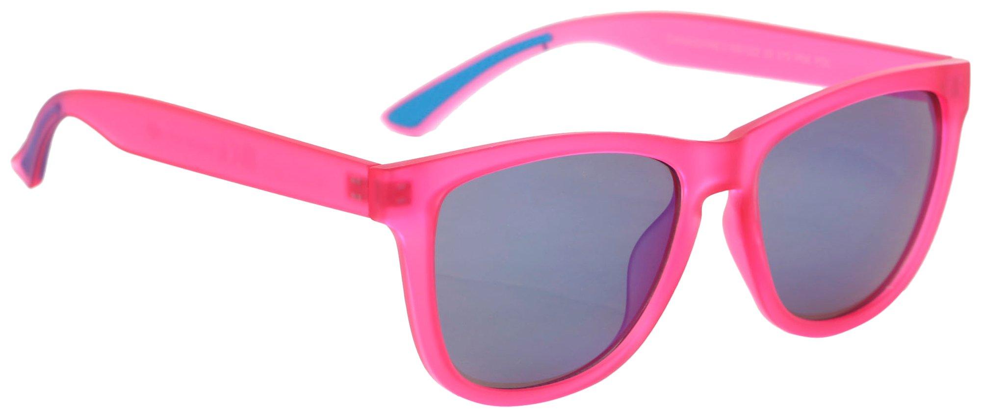 Womens Retro Solid Mirror Sunglasses